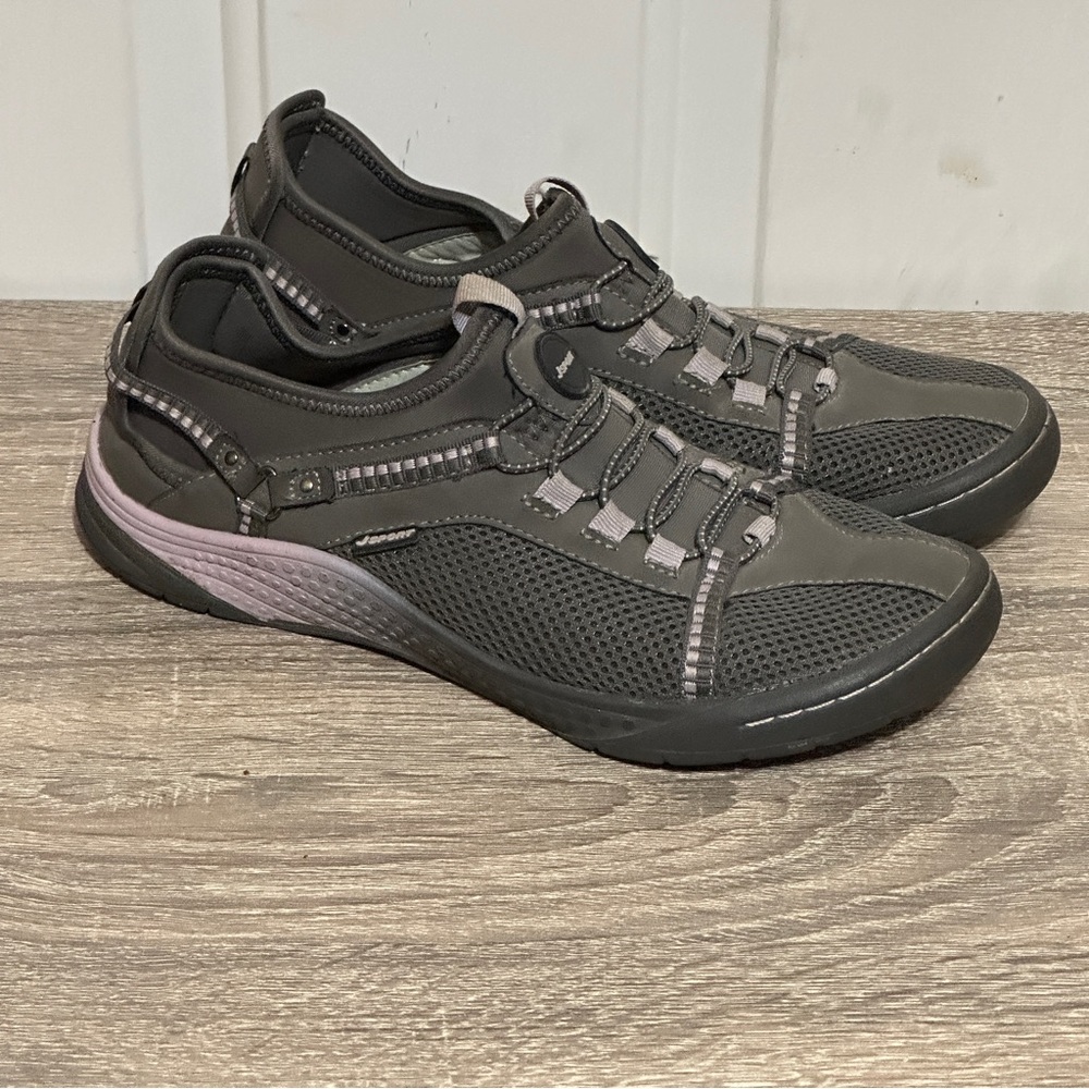 JSPORT by Jambu Womens Tahoe Encore Slop On‎ Shoes Pink/Grey SZ-8M Pre-Owned...